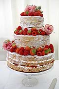 naked wedding cake