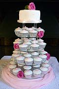 Pink Rose Cupcake Tower