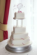 4 tier heart shaped wedding cake